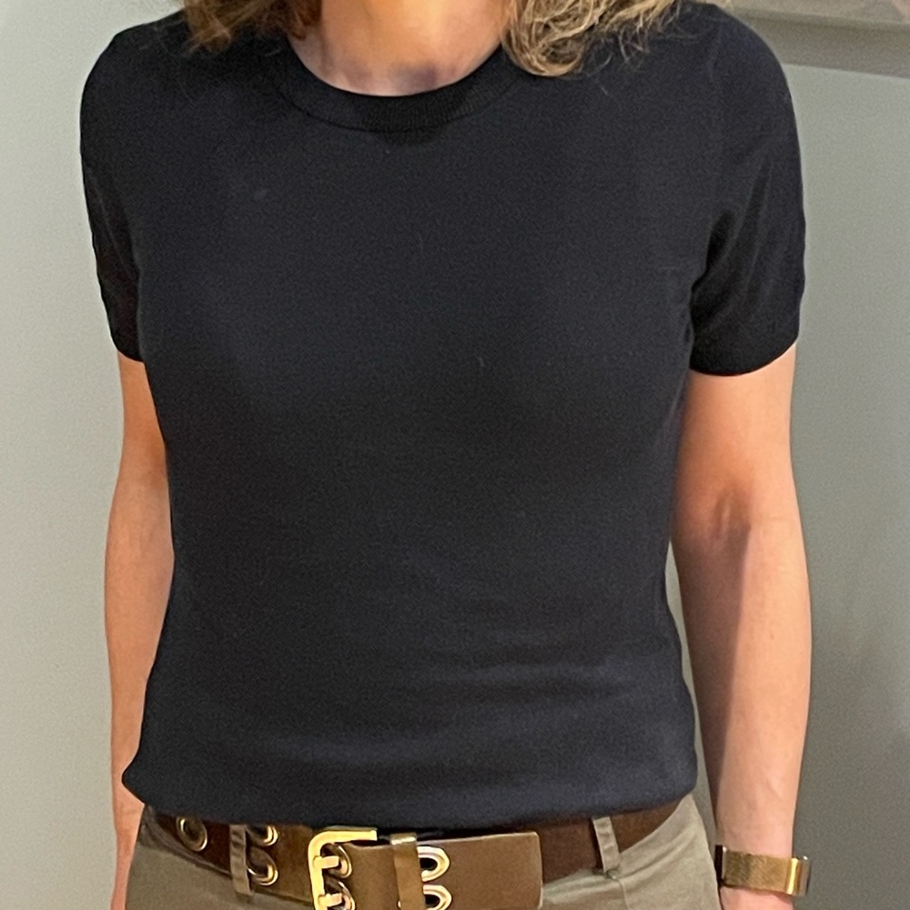 Authentic Moncler navy top/ shirt/ sweater!